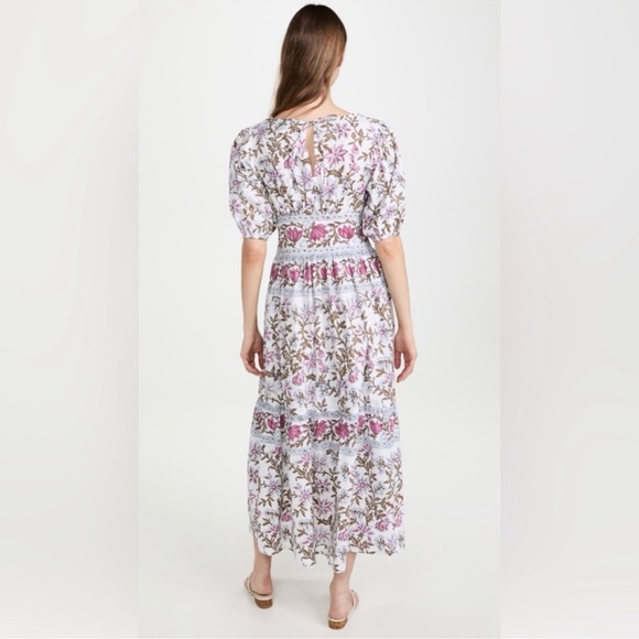Floral Maxi Dress with Pink and Purple Accents - Picture 2 of 7